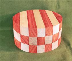 Bowl #664 - Padauk & Yellowheart Checkerboard Segmented Bowl Blank ~ 6" x 3" ~ $39.99
